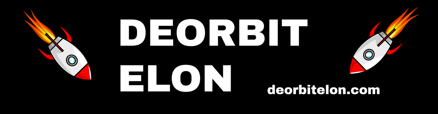 Deorbit Elon 6x2 rectangle sticker