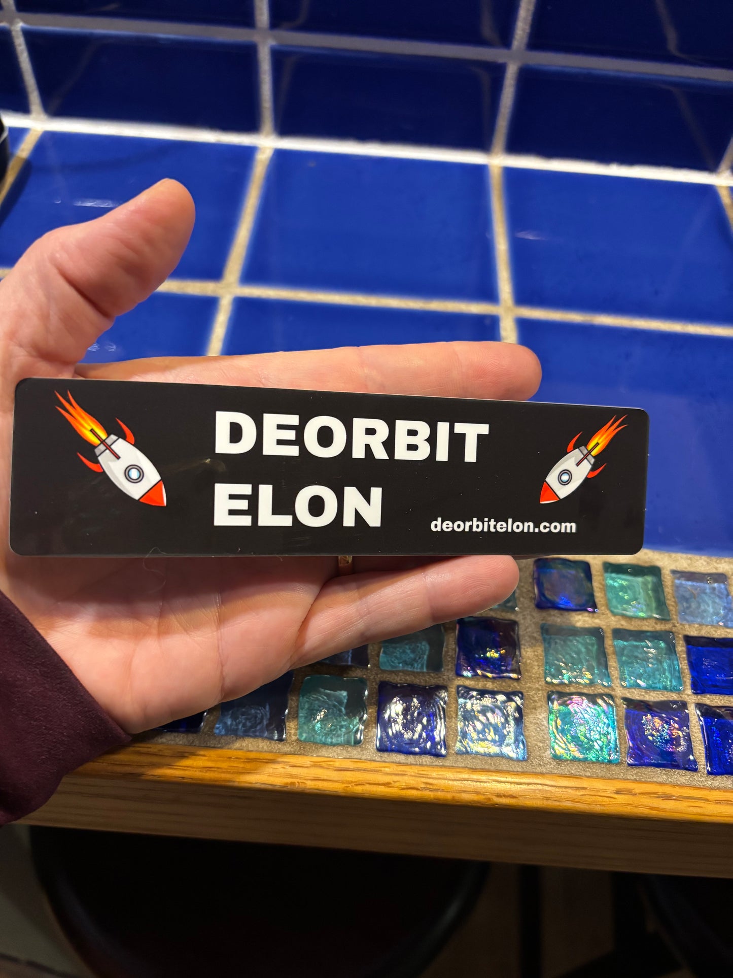 Deorbit Elon 6x2 rectangle sticker